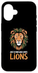 Coque pour iPhone 16 Visage de lion drôle Meme Lions Citations Just A Man Who Loves Lions