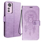 Folio Case for Xiaomi 12 Lite Wallet and Stand Mandala Dream Catcher Purple