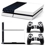 Kit De Autocollants Skin Decal Pour Console De Jeux Ps4 Corps Entier Mat Ps4 Manche Noir Et Blanc Mat, T1tn-Ps4-1786