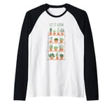 Let It Grow | Indoor Herb Garden Urban Style 4 Plant Lovers Raglan Baseball Tee