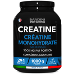 Bandini® Créatine Monohydrate 1 kg Poudre 100% Pure pour l‘Entraînement de Force