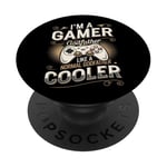 Gamer Godfather pour hommes, jeux vidéo amusants, vintage PopSockets PopGrip Adhésif