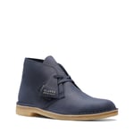 Clarks Desert Boot 26174058 Mens Blue Leather Lace Up Ankle Boots