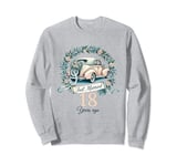 Just Married 18 Years Ago Floral 18th Wedding Anniversary Sweatshirt