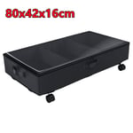 XL Underbed Storage Box w/Wheels Lid Under Bed Sofa Portable Dustproof Organizer