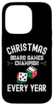 Coque pour iPhone 14 Pro Champion des jeux de société de Noël chaque année