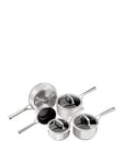 Ninja Foodi Zerostick 5 Piece Set - 16Cm Milk, 16/18/20Cm Saucepans &Amp; 24Cm Frying Pan, Non Stick - Stainless Steel C65000Uk