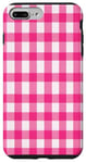 iPhone 7 Plus/8 Plus Pink Checkered Plaid Flannel Gingham Pattern Checker Rustic Case