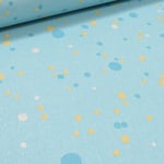 Erismann Teal Yellow White Spots Dots Textured Childrens Wallpaper Bedroom Pets