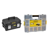 Stanley Fatmax FMST1-71219 Canti Lever Tool Box, Black, 46 x 24 x 31 cm & Professional Organiser, Tool Box, Tool Organiser, Sort Master Seal Tight ‎STA194745