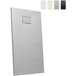 Receveur de douche 120x80 à l'italienne rectangulaire en résine Stone Couleur: Gris