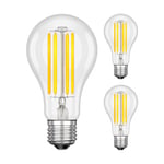 3x E27 ampoules LED, A70, blanc chaud (2700 K), 12,5 W, 1600lm