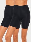 Everybody 2 Pack No Vpl Anti Chafing Shorts - Black, Black, Size 12, Women