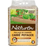 Paillage Carré potager NATCHA3 UAB 30 L - Format adapté carré potager - Empêche la levée des mauvaises herbes - 30 L = 1,5m² - NATUR