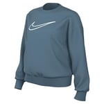 Nike Dri Get Fit Sweat-Shirt, Bruit Aqua/Blanc, XS Femme