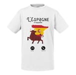 T-Shirt Enfant L'espagne M'appelle Drapeau Taureau Corrida