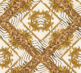 Papier peint Versace Papier Peint Design Vasmara Papier peint intissé 10.05 m x 0.70 m Or Crème Brun Made in Germany 349043 34904-3