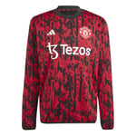 Manchester United Träningströja Pre Match - Röd/Svart Långärmad - adidas, storlek XX-Large