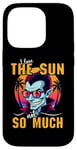 iPhone 14 Pro I Love The Sun Funny Vampire Sunglasses Tropical Sunset Vibe Case