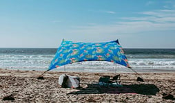 Neso Grande Tente de Plage Tents, 2,1 m (7 pi) de Hauteur, 2,7 m (9 pi) x 2,7 m (9 pi), Coins renforcés et Poche réfrigérée (Sauvez Le récif)