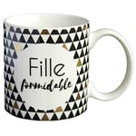 DRAEGER PARIS | Mug Black & Gold porcelaine fine "Fille formidable" |Mug Mignon pour sa fille, pour elle, pour son amie, pour son enfant |Tasse à café originale avec coffret Cadeau