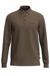 Hugo Boss Black Mens Pado 30 Long Sleeved Polo Open Green - Size 2XL