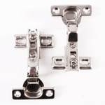 26mm Half Overlay Cupboard Hinges 5 Pairs | Slide-On Cabinet Wardrobe Utility