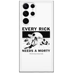 ERT GROUP Coque de téléphone Portable pour Samsung S22 Ultra Original et sous Licence Officielle Rick and Morty Motif Rick & Morty 045 adapté à la Forme du téléphone Portable, Coque en TPU