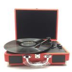 ZHIRCEKE Platine Vinyle, Tourne-Disque Bluetooth Ruby Stylus, Valise pour Musique Jouant des disques Vinyle,Rouge