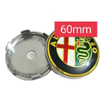 4kpl 60MM auton tunnus Wheel Center Hub Cap Merkkikannet A-lfa ROMEO Mito 147 156 159 166 Giulietta Mito Spider GT Stelvio shry