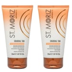 2x St Moriz Gradual Tan Illuminating Glow 150ml | Shimmer Pigments Natural