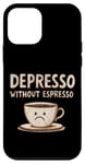 Coque pour iPhone 12 mini Dépresso sans expresso Drôle de barista de café