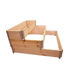 Potager en bois naturel en escalier - Carré - 1200 x 1200mm - Modulable - Universel