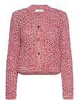 Mango Lurex Openwork Cardigan Rosa