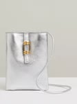 Reiss Vienna Leather Cross Body Phone Bag