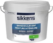 Sikkens - Peinture Intérieure Murs et Plafonds - Finition lisse, facile à appliquer, masque les taches - Mat Blanc 10 L