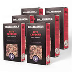 Rollagranola - Keto Caveman, Fruit Granola, 6 x 300g Box - Keto Granola, High Protein, Low Carb, Vegan, Gluten Free & Cereal Free with No Added Sugar, Handcrafted in the UK (6 x 300g)