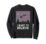 I Want To Believe In Santa Alien UFO Paranormal Christmas Sweatshirt