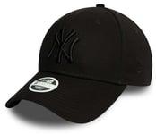 New York Yankees Womens New Era 9Forty League Essential All Black Baseball Cap