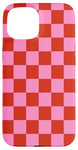 iPhone 15 Red Pink Checkered Pink Red Checkered Pink and Red Checkered Case