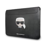 Karl Lagerfeld Head Embossed Computer Sleeve tietokoneen suojus 13/14" musta