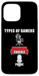 Coque pour iPhone 13 Pro Max Types of Gamers: PC, Console, Phone Funny Gaming Dad & Teen