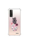 Evetane Coque et étui téléphone mobile huawei psmart 2021 anti-choc souple angles renforcés transparente ananas fleuri evetane