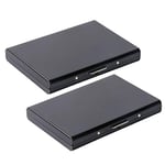 Vicloon Porte-Carte de Crédit,2pcs Visite Métallique avec la Technologie de Blocage RFID,Cool Etui de Carte de Visite Slim Métal - 6 Slots pour Vos Cartes de Crédit (2PCS Noir)