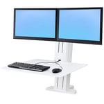 Ergotron WorkFit-SR Dual Monitor Sit-Stand Desktop Workstation Standing Desk - stativ - for 2 LCD-skjermer / tastatur / mus