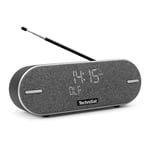 TechniSat DIGITRADIO BT 2 Haut-Parleur Bluetooth, Portable, de qualité supérieure, avec Radio numérique Dab+, FM, Horloge, minuterie de réveil, boîtier imperméable, mémoire des favoris, AUX-in,