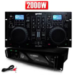 GEMINI CDM4000 Lecteur Combo Professionnel CD/USB + Ampli AX-2000 MyDj