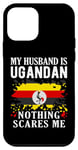 Coque pour iPhone 12 mini Drapeau de l'Ouganda « My Husband Is Ugandan Nothing Scares Me »