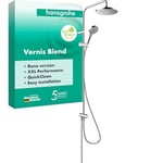 hansgrohe colonne de douche économie d'eau Vernis Blend (EcoSmart), sans robinetterie, pour la renovation, douche de tête 200 mm avec 1 jet, chrome, 26099000