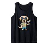 Cool Labrador Retriever with a party drink Tank Top